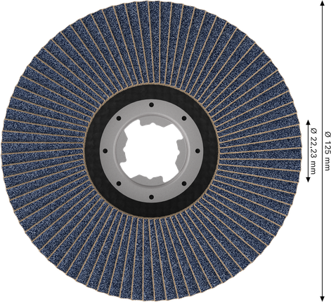 Lamelový kotouč Bosch PRO X571, úhlový, 125 mm, G120 X-Lock.